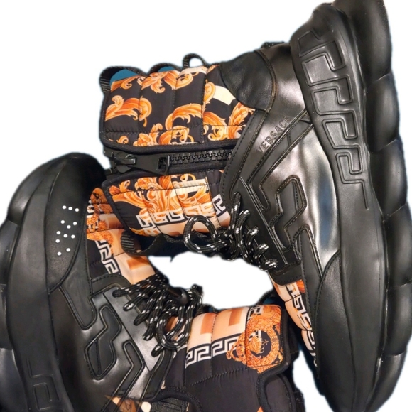 Versace Limited Edition Reacrion x Kith Chain Reaction High Top Sneaker Boots - Picture 8 of 16